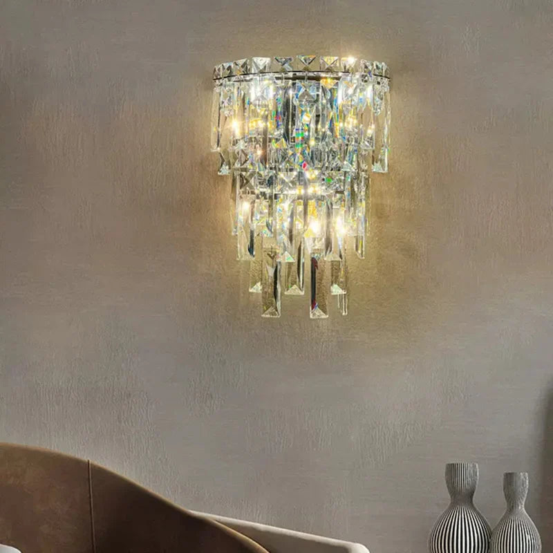 Afralia™ Modern Crystal Wall Lamp for Home Decor