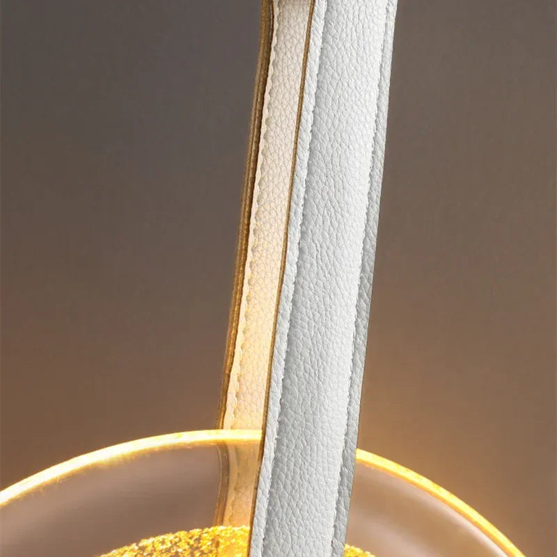 Afralia™ Circular Glass LED Chandelier - Modern Nordic Style for Home Decor