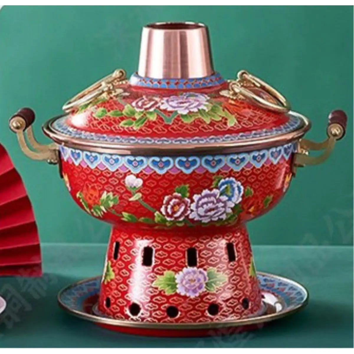 Afralia™ Small Hot Pot Set | Purple Copper Eco-Friendly Oil Separate Meal Household Pot