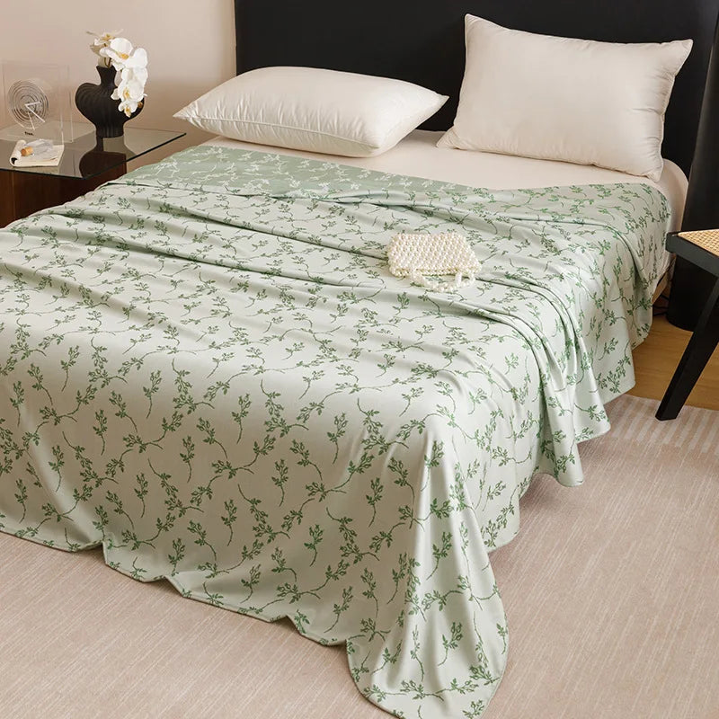 Afralia™ Bamboo Fiber Summer Blanket - Single Double Bed Air Conditioning Lightweight Blanket