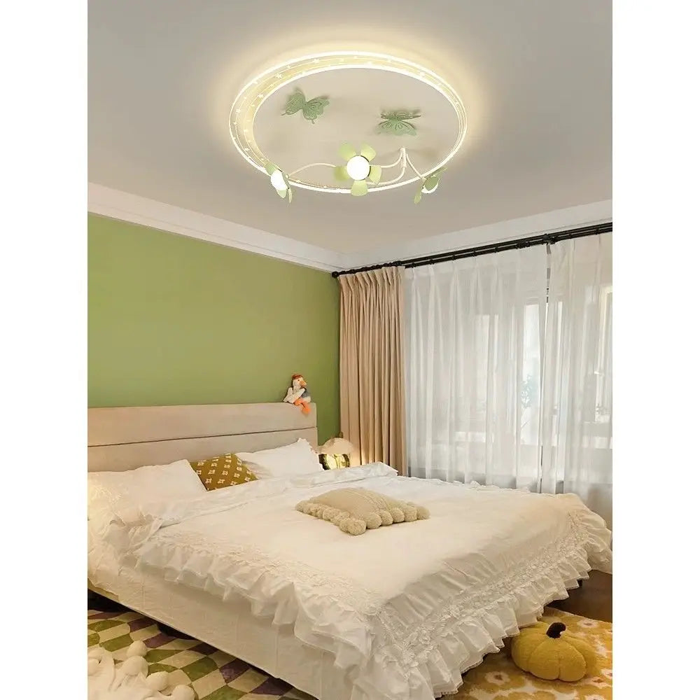 Afralia™ Modern Romantic Bedroom Ceiling Lamp - Cream, Online Celebrity Flower Master Bedroom