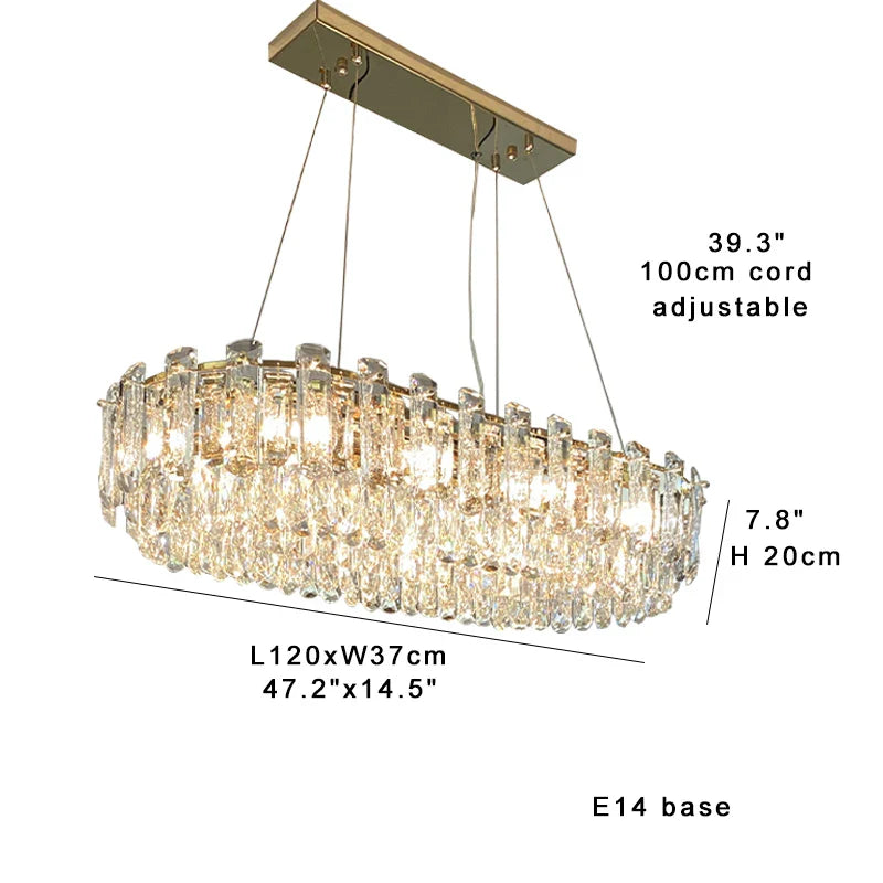 Afralia™ Nordic Crystal Pendant Lights: Elegant Luxury Hanglamp for Dining Table Décor