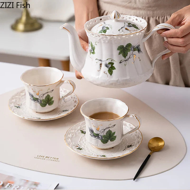 Afralia™ Floral Beauty Ceramic Tea Set