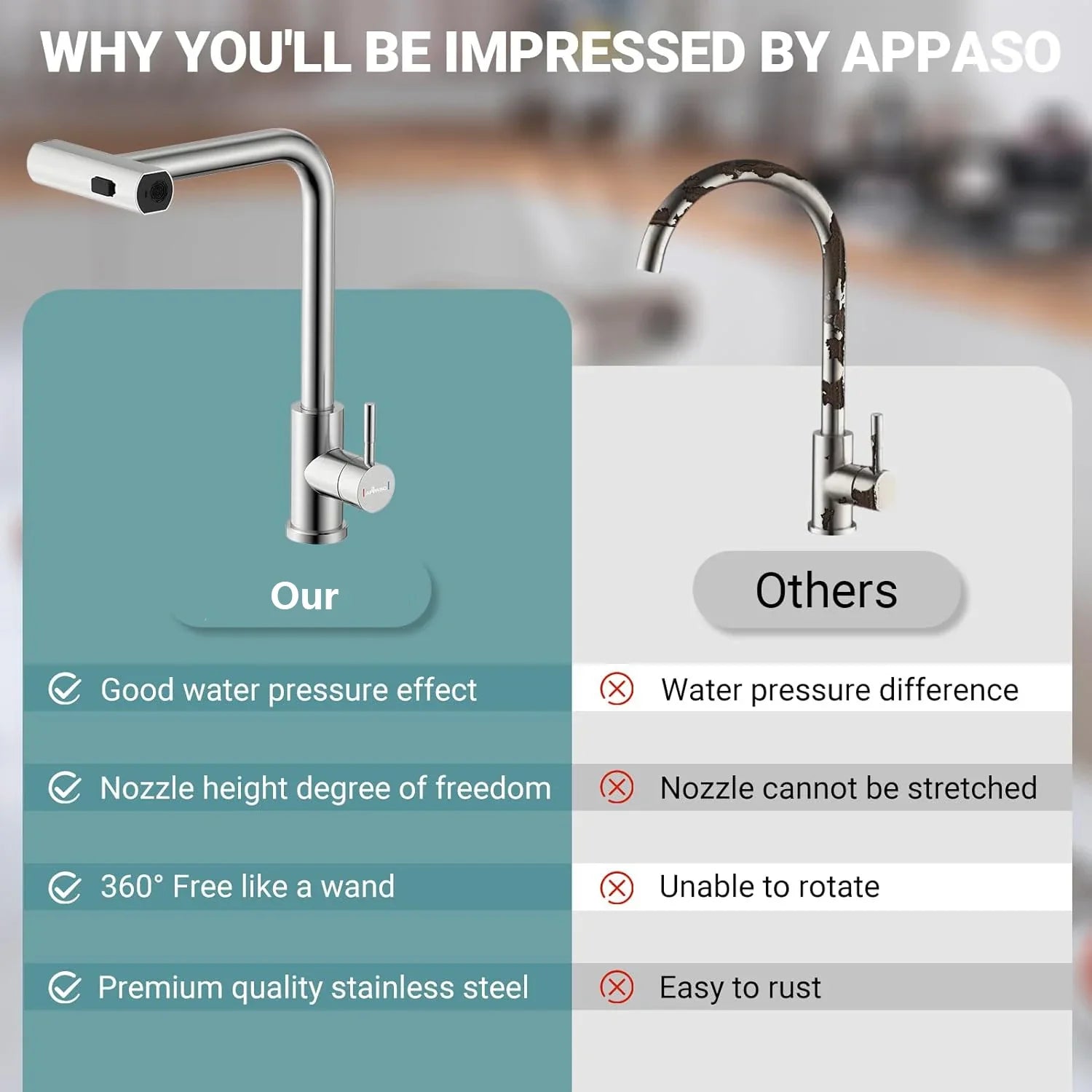 Afralia™ Pull Out Kitchen Faucet with Waterfall Stream Sprayer Head and Hot Cold Mixer