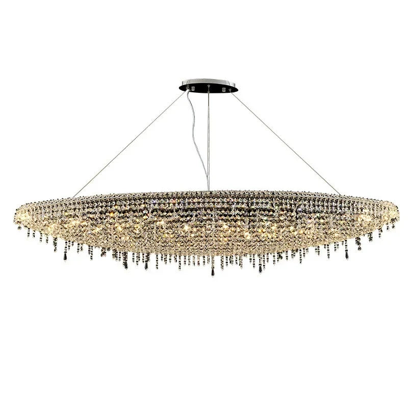 Afralia™ Luxury Crystal Chandelier for Living Room and Villa Hall Lighting