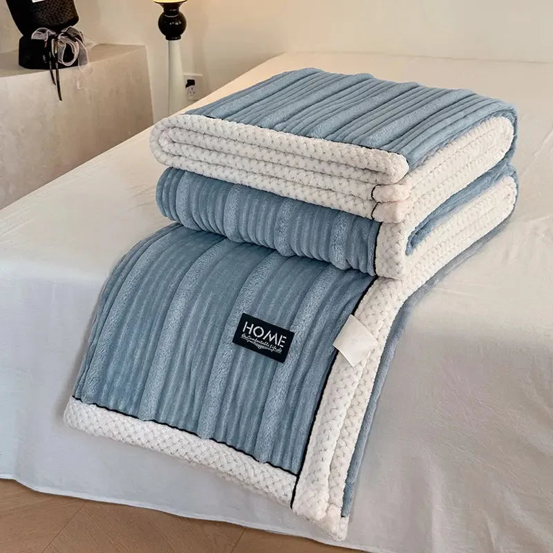 Afralia™ Cozy Faux Rabbit Plush Blanket for Autumn/Winter - Soft Milk Velvet Nap Blanket