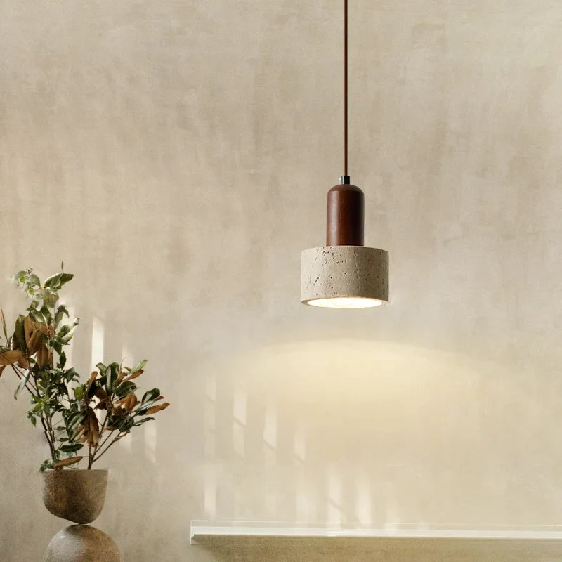 Afralia™ Stone Art Pendant LED Chandelier: Vintage Retro Home Lighting Fixtures