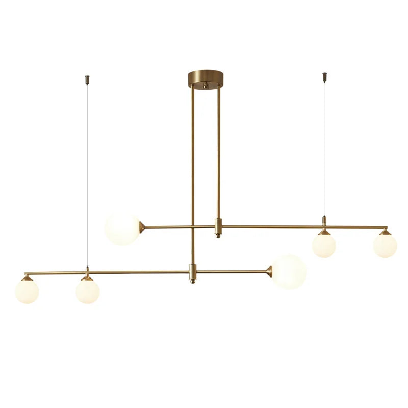 Afralia™ Nordic Glass Ball Chandelier Ceiling Light for Dining Room, Kitchen, and Restaurant