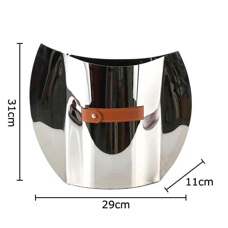 Afralia™ Silver Geometric Metal Vase for Stylish Flowers Arrangement and Room Decor