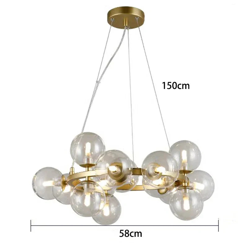 Afralia™ Modern LED Pendant Chandelier for Living Room & Dining Room Lighting