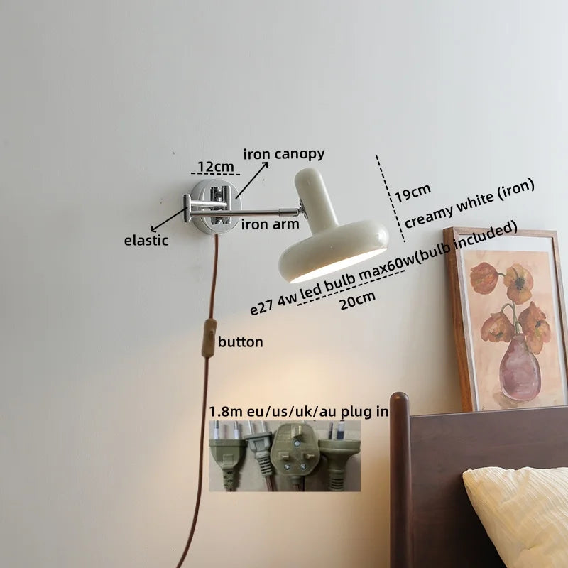 Afralia™ Swing Arm LED Wall Sconce Iron Modern Stair Light Fixtures