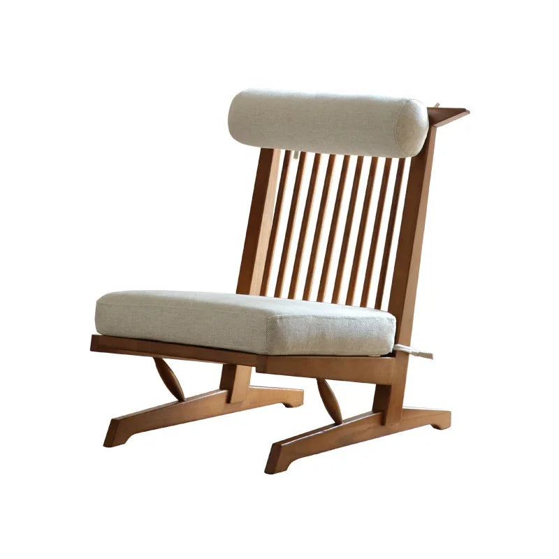 Afralia™ Solid Wood Rocking Chair | Balcony Leisure Recliner | Nordic Retro Design