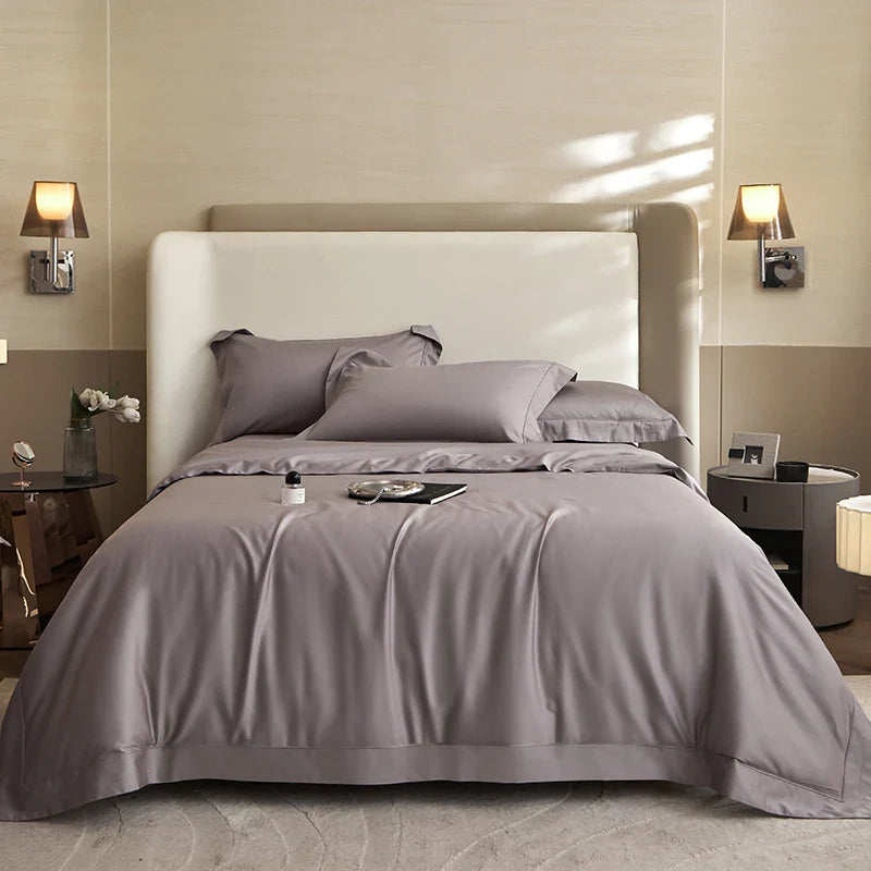 Afralia™ Luxury 1400TC Egyptian Cotton Bedding Set in Silky Black