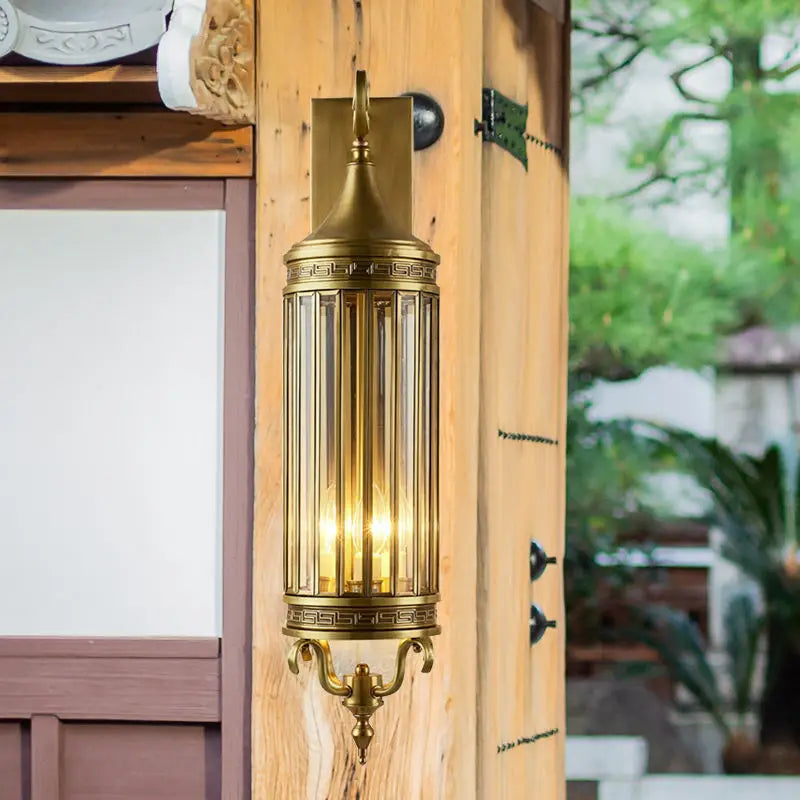 Afralia™ Copper Outdoor Wall Lamp: Waterproof & Bright Courtyard Light