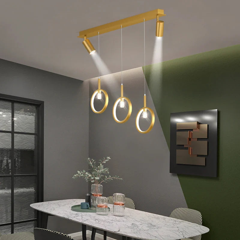 Afralia™ LED Dining Chandelier: Modern Pendant Light for Home Decor & Bar Counter