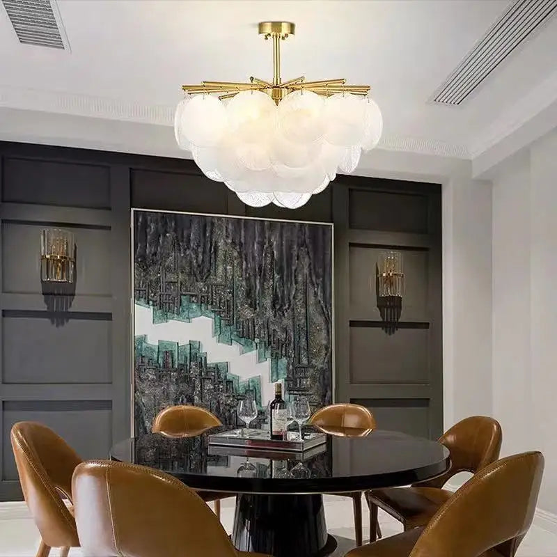 Afralia™ Nordic Glass Ceiling Chandelier for Luxury Home Decor