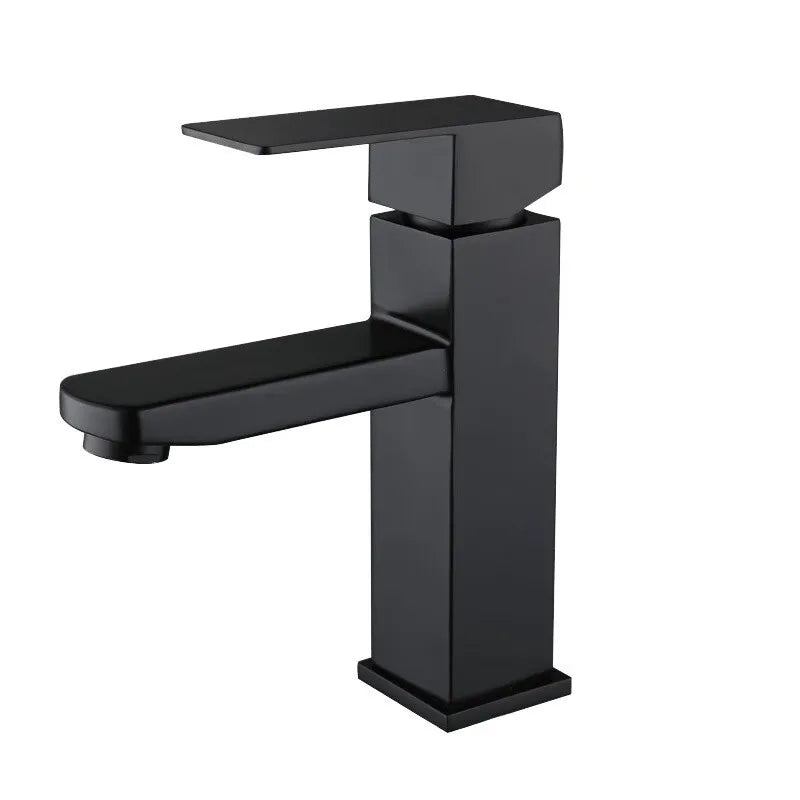 Afralia™ Black Basin Faucet Two-in-One Hot Cold Mixer for Bathroom Sink