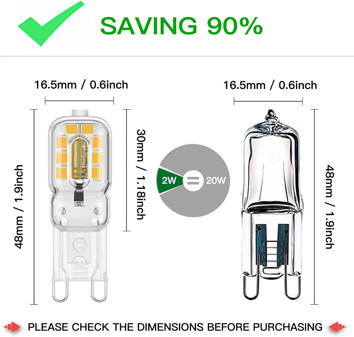 Afralia™ G9 LED Bulb 2W 100-150lm 16xSMD3528 Warm White/Cool White 110V-220V