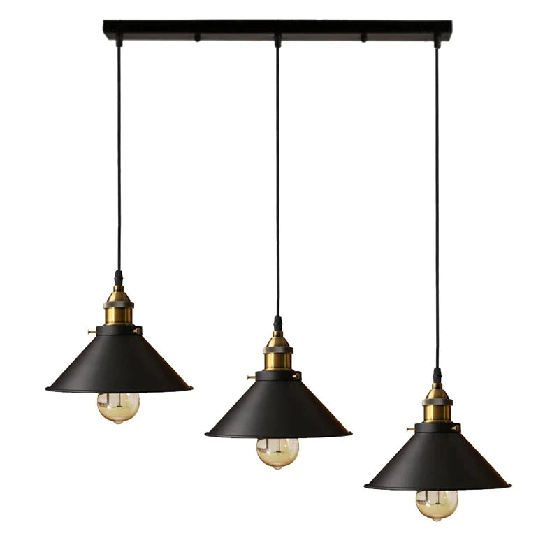 Afralia™ Industrial Ceiling Chandelier for Kitchen Bedroom Restaurant Home, Black/White, 3 Heads