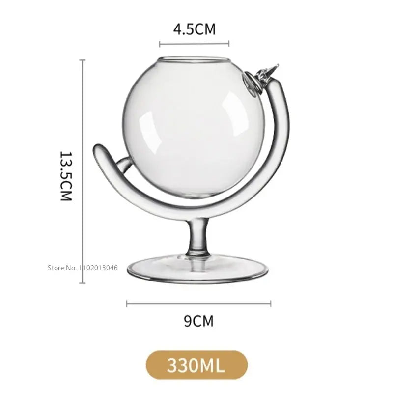 Afralia™ Globe Shape Wine Glasses Set for Home Bar Parties and Events