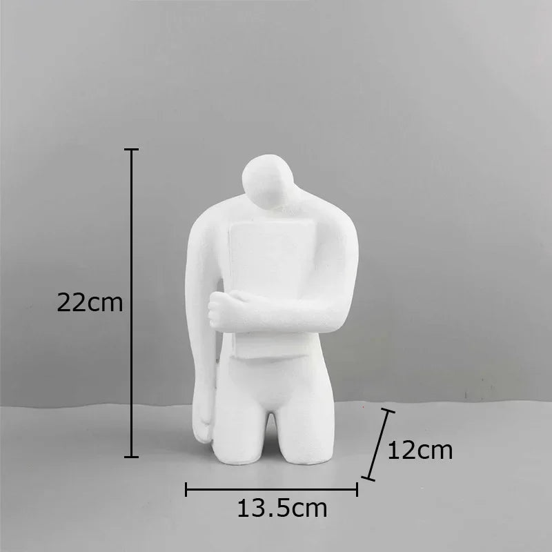 Afralia™ Marble Heart Figure Sculpture Decor - Modern Desk Ornaments & Room Aesthetics