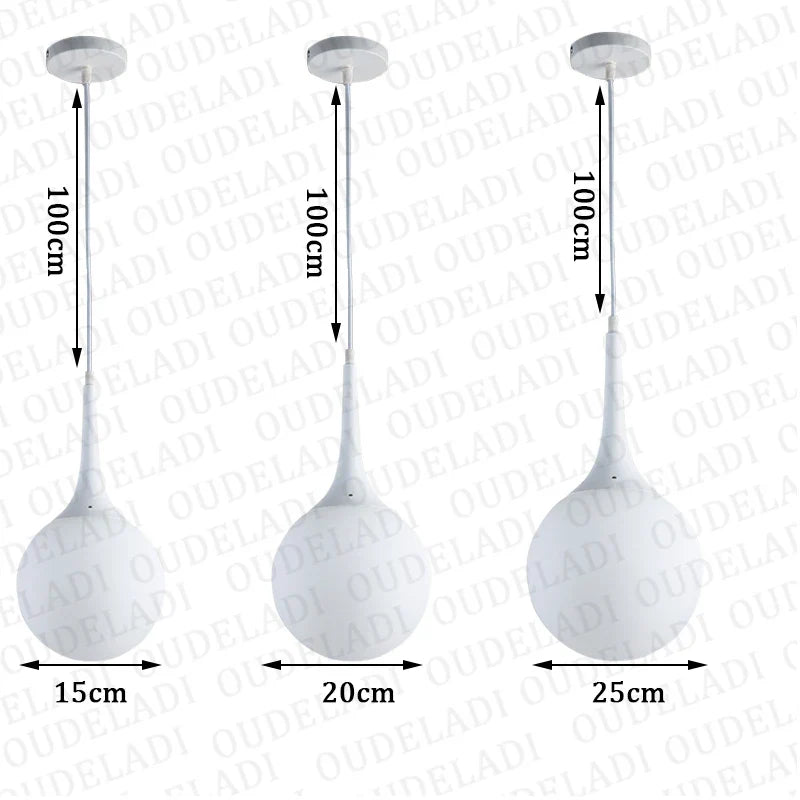 Afralia™ Glass Ball Pendant Lamp - Modern Nordic LED Lighting for Living Room & Store