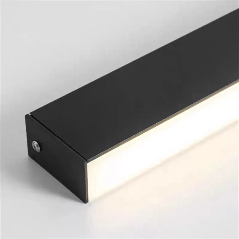 Afralia™ Black Linear LED Ceiling Light for Aisle, Bedroom, Dining, Living Room – Minimalist Design