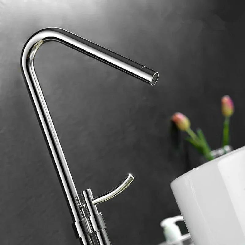 Afralia™ Silve Basin Faucet: Modern Brass Bathroom Mixer Tap with Single Handle