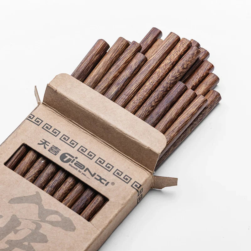 Afralia™ Healthy Wood Chopsticks Set for Sushi, Reusable Household Tableware