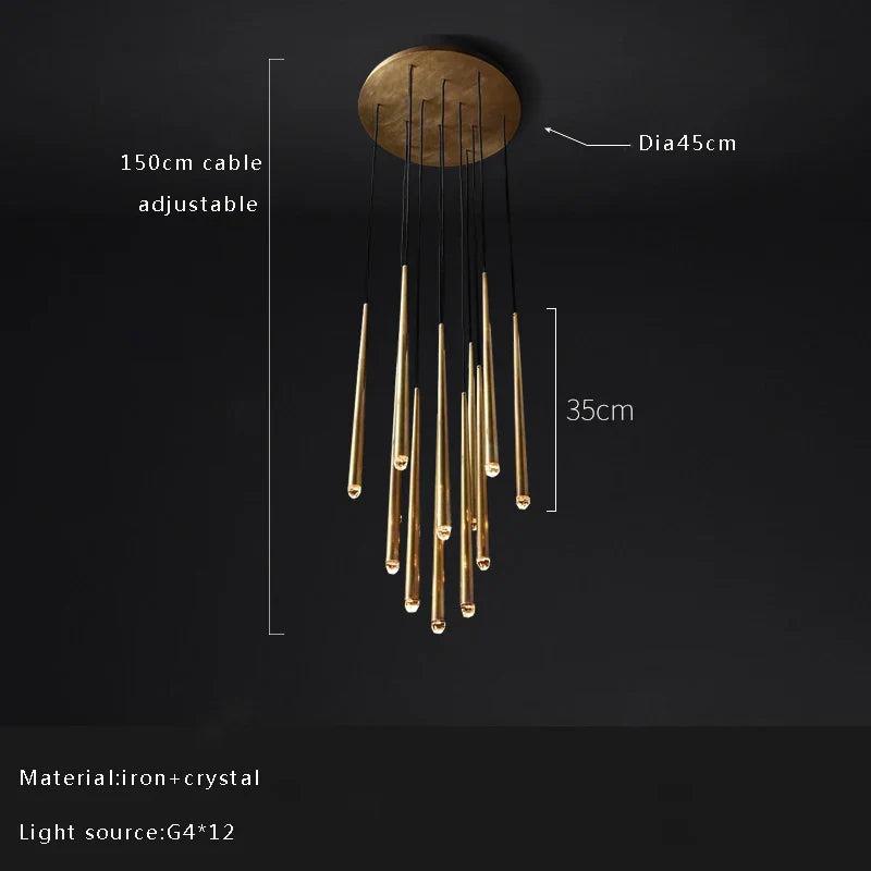 Afralia™ Modern Black Crystal Pendant Lights Dining Room Decor Fixture Luxe Design