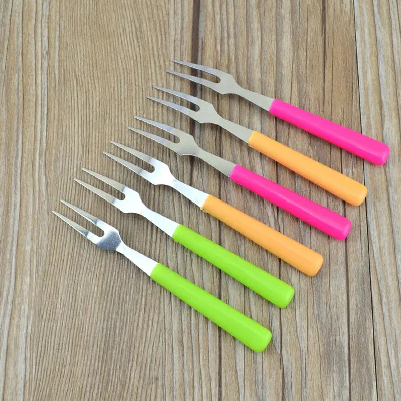 Afralia™ Stainless Steel Mini Fruit Forks for Cake Party and Restaurant Desserts