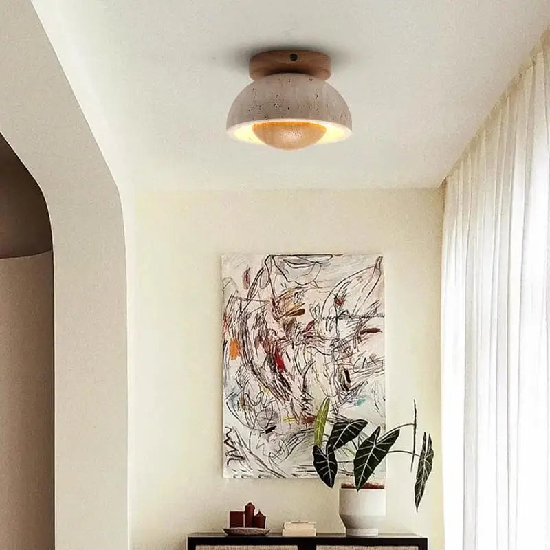 Afralia™ LED Ceiling Lights Modern Style Balcony Living Room Cave Stone Decor