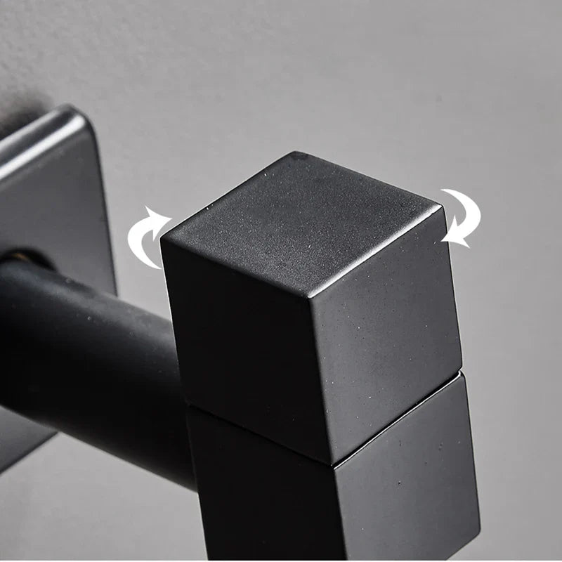 Afralia™ Black Wall Mount Washing Machine Tap - Garden Outdoor Bathroom Water Faucet