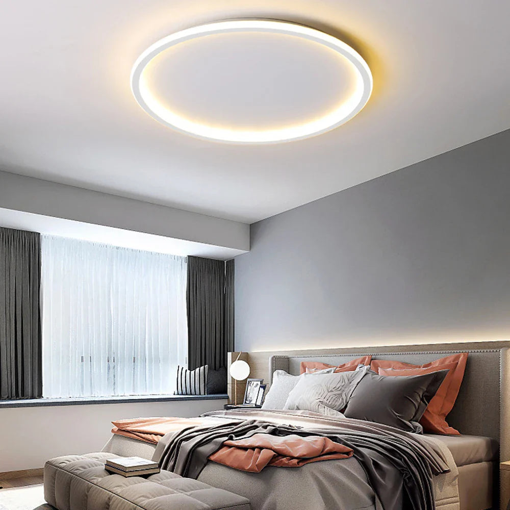 Afralia™ Round Nordic LED Ceiling Lamp for Modern Indoor Lighting