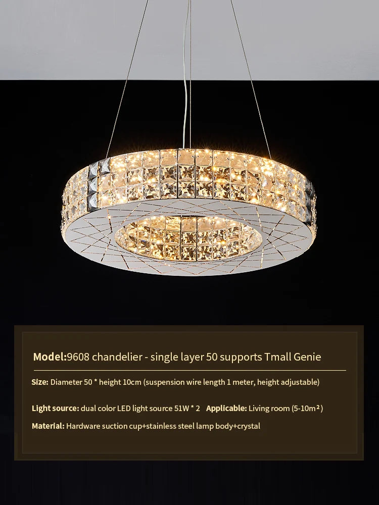 Afralia™ Crystal Chandelier Light for Luxury Living Room, Post-Modern High-End Italian Design