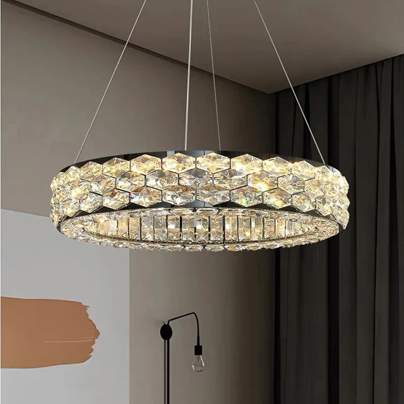 Afralia™ Modern Crystal Chandelier for Elegant Living Room Decor