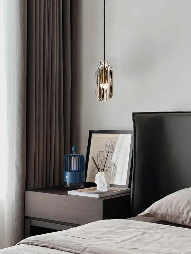 Afralia™ Luxury Copper Crystal Pendant Lights for Home Kitchen Bar Decoration