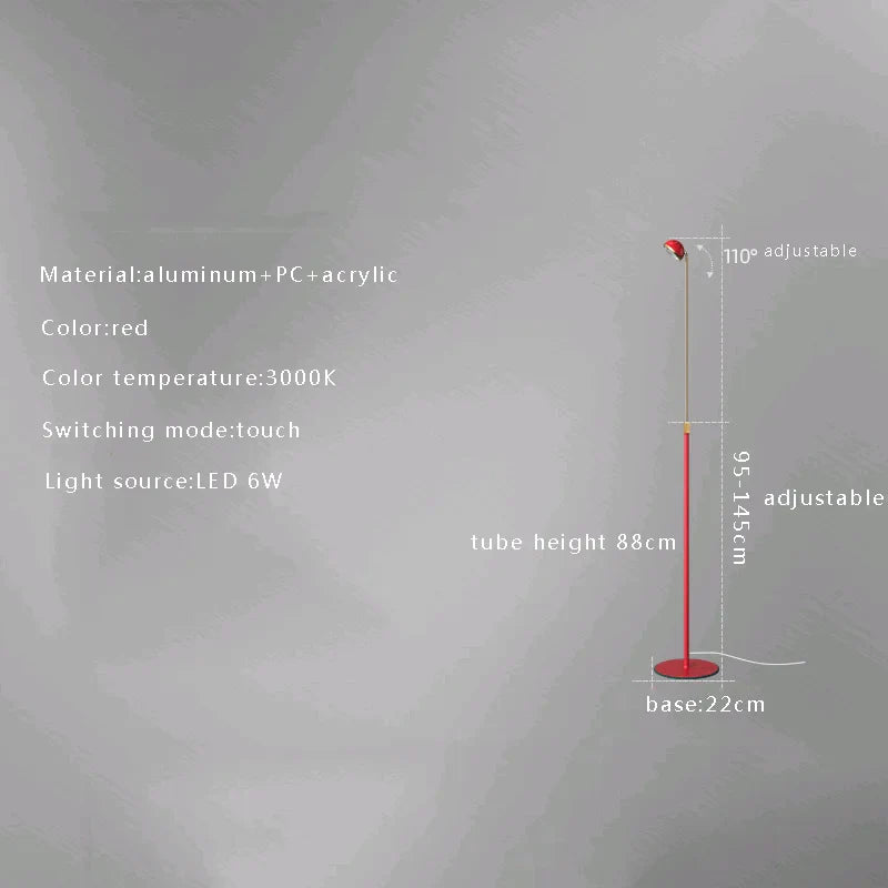 Afralia™ LED Floor Lamp: Touch Control, Height Adjustable, Modern Living Room Light