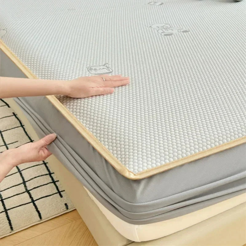 Afralia™ Little Bear Jacquard Cooling Mat: Soft, Breathable, & Durable Bed Cover