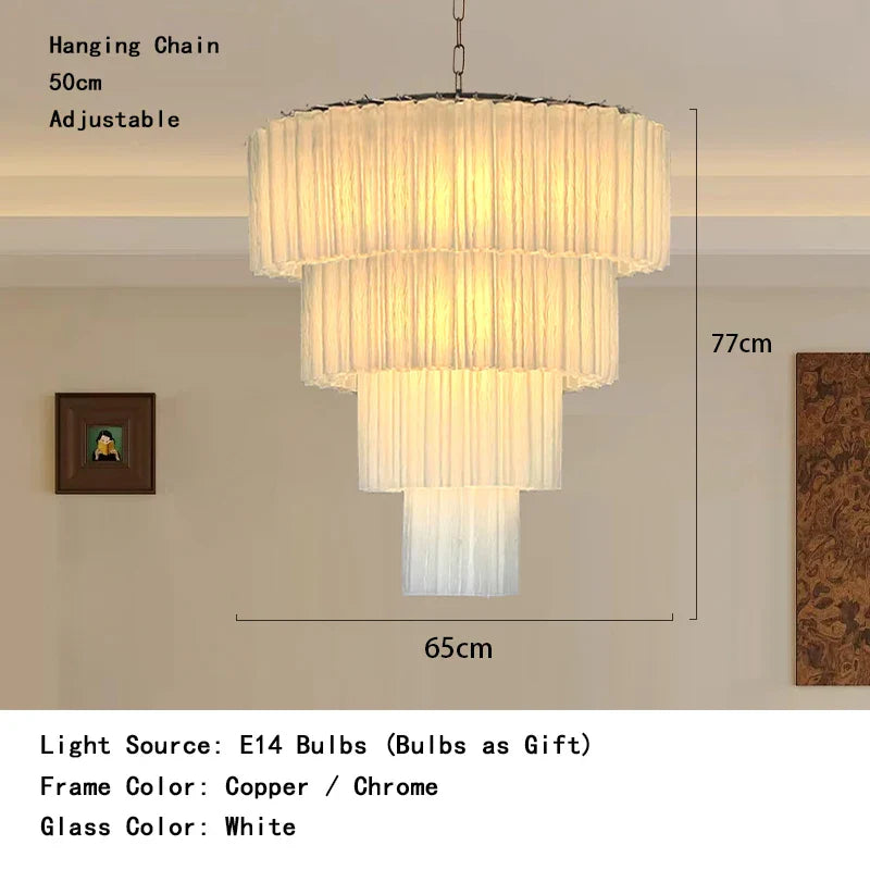 Afralia™ Glass Pendant Chandelier for Modern Living Room and Bar Ceiling