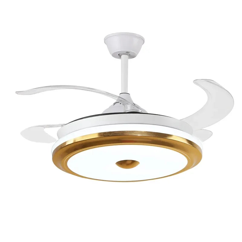 Afralia™ 42" Smart LED Ceiling Fan Light with Retractable Blades and Remote Control