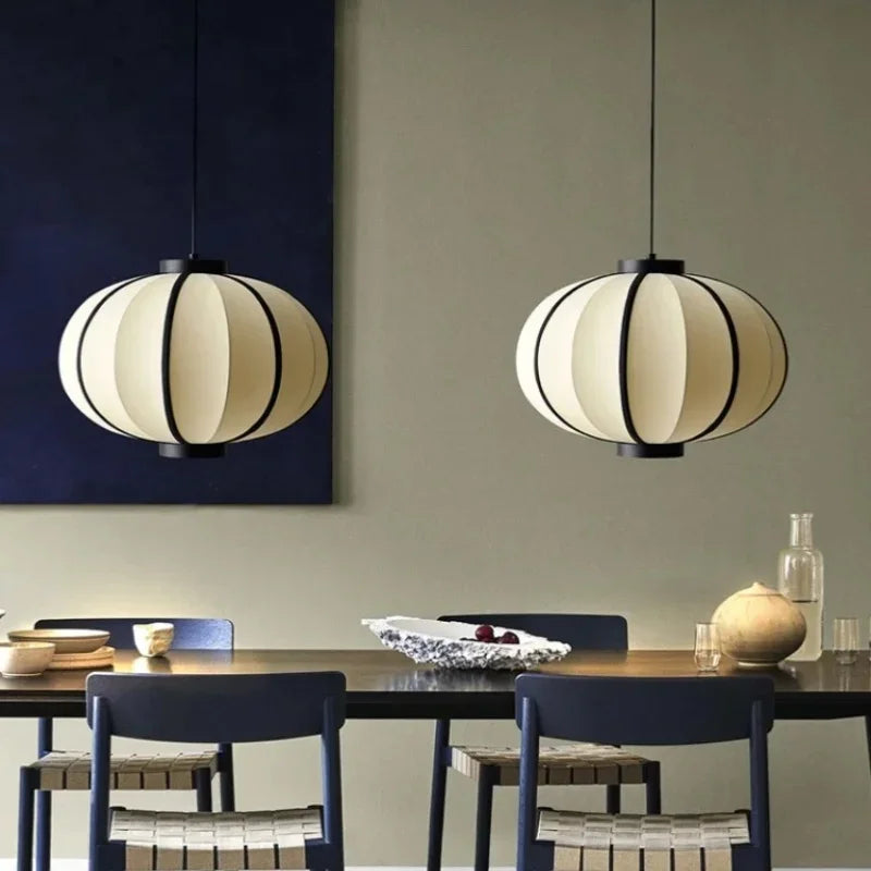 Afralia™ Modern Fabric Art LED Pendant Lights for Home Decor Hanging Lighting Fixture