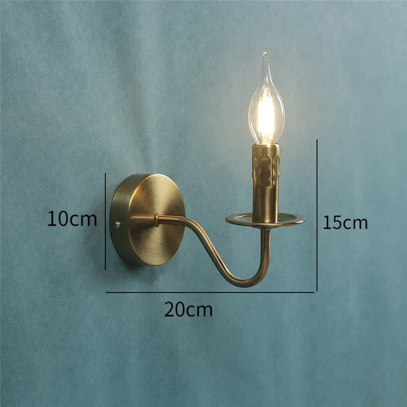 Afralia™ Nordic Vintage Loft Sconce Wall Lights for Bedside Bedroom Reading