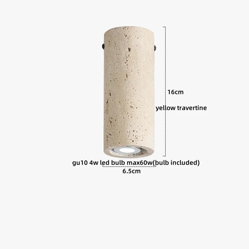 Afralia™ LED Travertine Wood Ceiling Light Fixture - Modern Nordic Restaurant Balcony Lamp