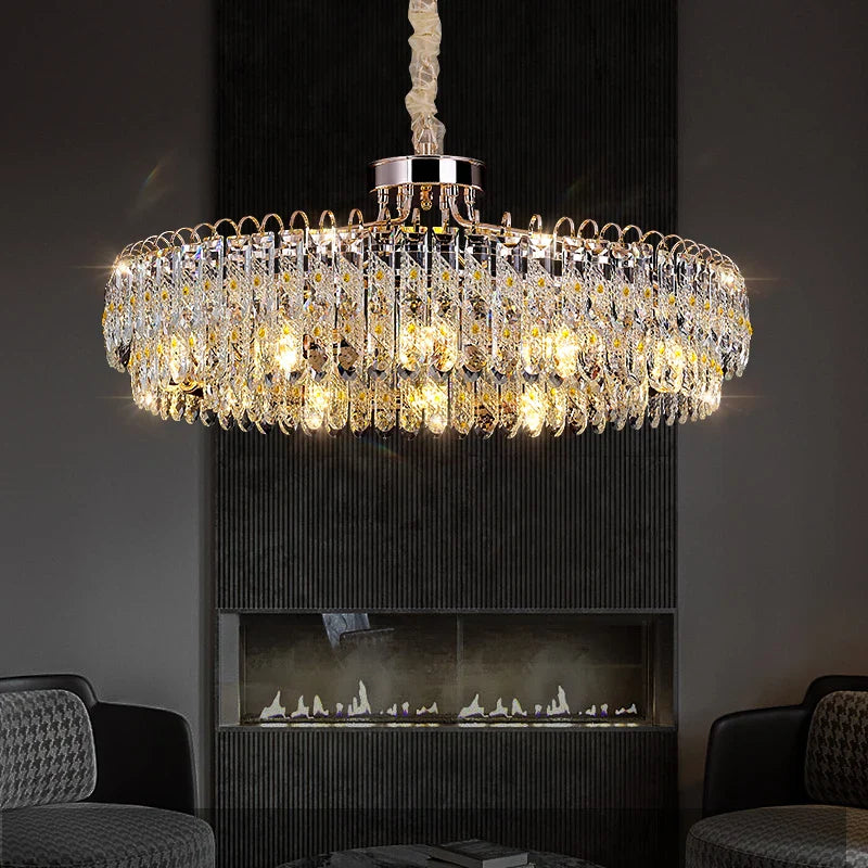 Afralia™ Crystal Chandelier: Modern Luxury for Living Room, Restaurant, Hotel Lobby