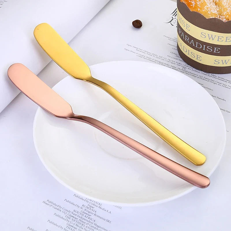 Afralia™ Stainless Steel Cheese Butter Knife for Desserts and Spreads