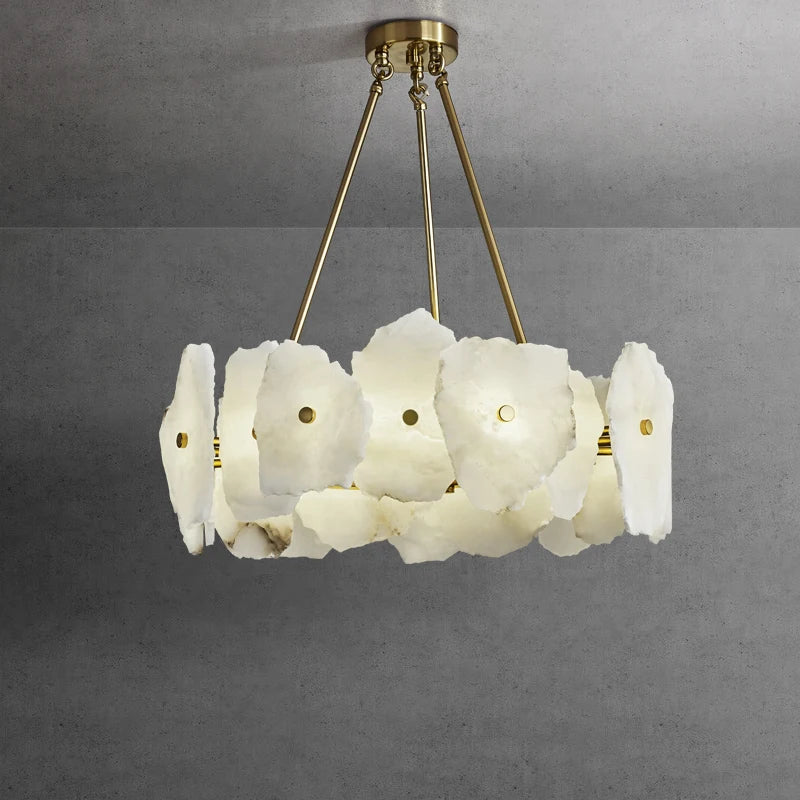 Afralia™ Marble LED Chandeliers: Art Deco Unique Hanging Lamp for Foyer, Dining Room.