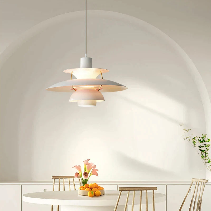 Afralia™ PH5 Saucer Pendant Lamp - Danish Design, Nordic Style, Retro Japanese Table Lamp