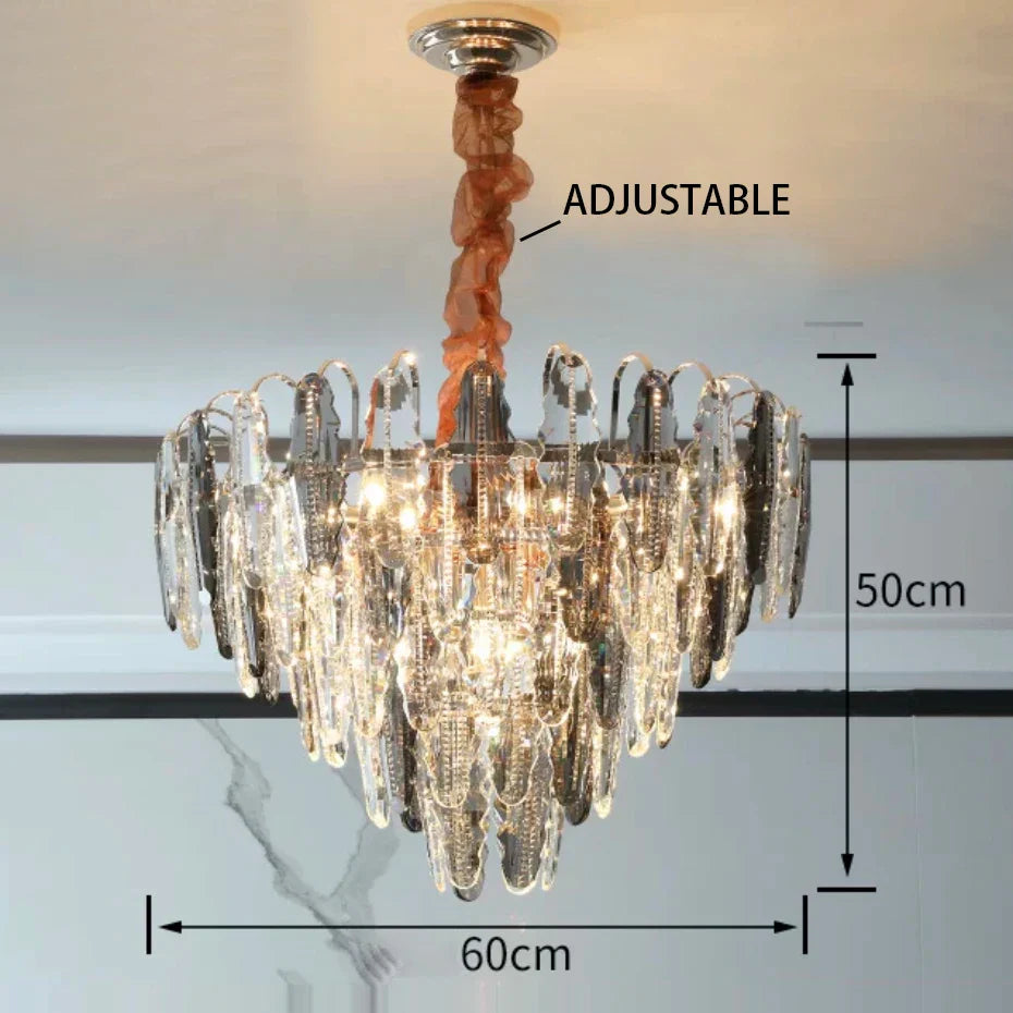 Afralia™ LED Leaf Chandelier: Modern Living Room Decor Lighting for Duplex Rotating Stairs