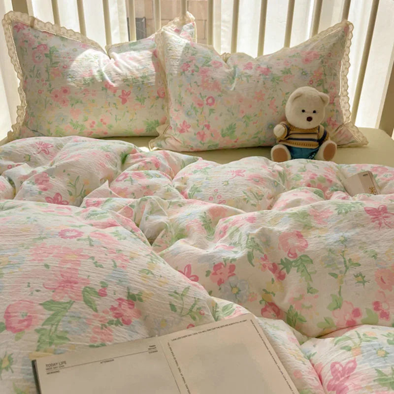 Afralia™ Lace Romantic Comforter Set - Full Twin Double Size Bed Linens